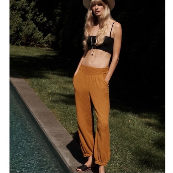 Anthropologie Pants - NWT ANTHROPOLOGIE Gold Saturday/Sunday Morris Lounge Pocket Jogger Pants Size XS